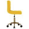 vidaXL Scaun de bucătărie pivotant, galben, catifea