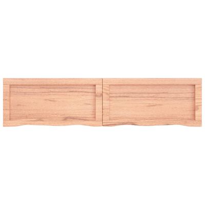 vidaXL Raft de perete maro deschis 120x30x(2-4) cm lemn stejar tratat