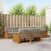 vidaXL Set de canapele de exterior 7 pcs Gri natural și deschis