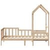 vidaXL Pat de zi cu acoperiș, 80x200 cm, lemn masiv de pin