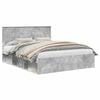 vidaXL Cadru de pat cu headboard Beton 160 x 200 cm Lemn de pin masiv
