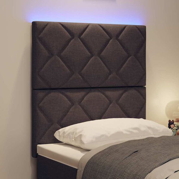 vidaXL Tăblie cap cu headboard Gri deschis 80 cm țesătură