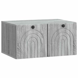 vidaXL Oglindă TV montată pe perete Sonoma gri 59,5 x 41 x 30 cm