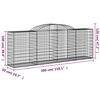 vidaXL Coșuri gabion arcuite 17 buc, 300x50x100/120cm, fier galvanizat