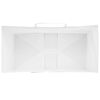 vidaXL Pungi de h&acirc;rtie 250 buc cu m&acirc;nere albe 21x11x31 cm