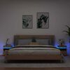 vidaXL Noptiere cu lumini LED, 2 buc., stejar artizanal, 40x39x48,5 cm