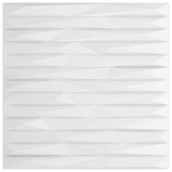 vidaXL Panouri de perete 12 pcs Piatra Alba 50 x 50 cm Spumă XPS