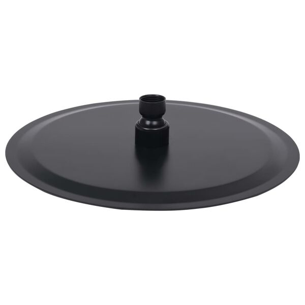 vidaXL Cap de duș tip ploaie rotund, negru, 25 cm, oțel inoxidabil