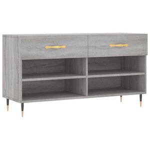 vidaXL Bancă de pantofi, gri sonoma, 102x35x55 cm, lemn prelucrat