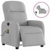 vidaXL Scaun reclinabil electric pentru masaj Cloud Grey Fabric