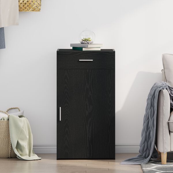 vidaXL Bufet cu sertar Stejar Negru 50 x 42,5 x 93 cm