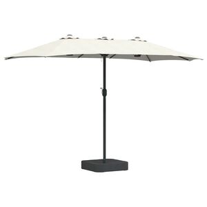vidaXL Parasol de Grădină Nisipiu 385 x 209 x 244 cm Poliester și oțel