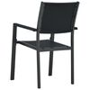 vidaXL Set mobilier de grădină, 9 piese, negru