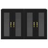 vidaXL Dulapuri de perete 2 pcs Stejar Negru 69,5 x 34 x 90 cm