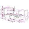 vidaXL Pat cu bibliotecă fără saltea, alb, 75x190 cm, lemn masiv pin
