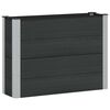 vidaXL Strat &icirc;nălțat de grădină Negru 100 x 30 x 72 cm WPC și Aluminiu