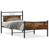 vidaXL Cadru pat fără saltea, stejar fumuriu 100x190 cm lemn prelucrat