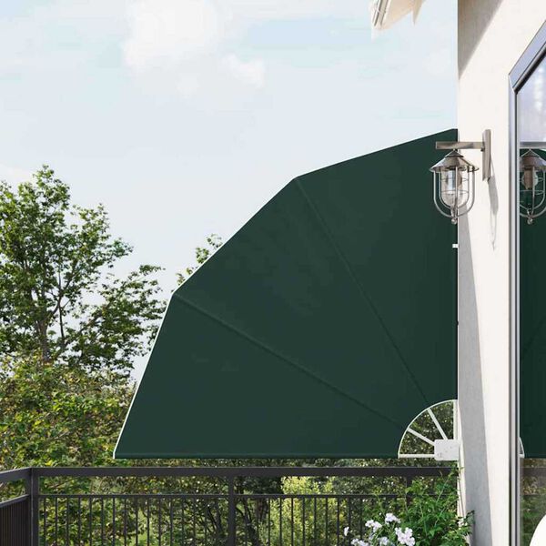 vidaXL Ecran de intimitate pentru balcon Verde &icirc;nchis 140 x 140 cm