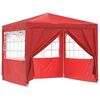 vidaXL Cort pentru Petreceri Roșu 250 x 250 x 240 cm PE și oțel