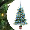 vidaXL Brad de Crăciun cu 150 LED cu suport Verde 90 cm PE
