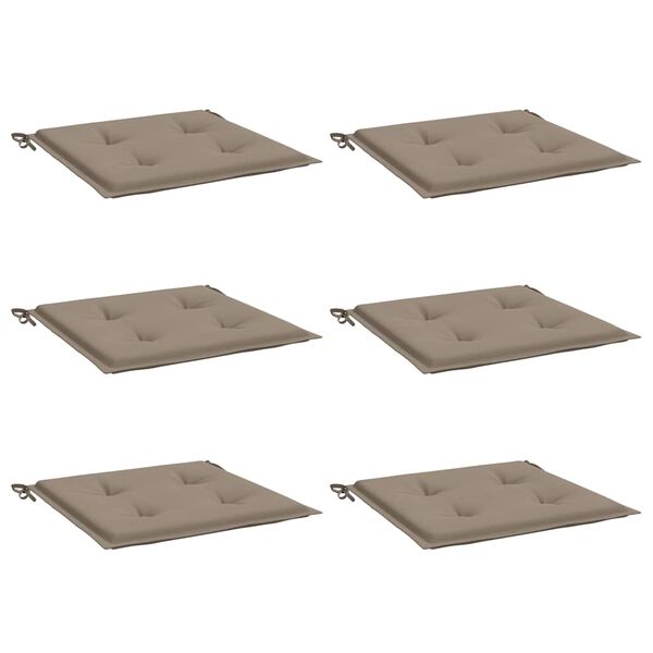 vidaXL Perne scaune grădină 6 buc. gri taupe 40x40x4cm țesătură Oxford