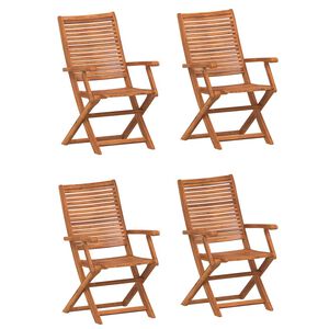 vidaXL Scaune de grădină pliante, 4 buc. 57x66x95 cm lemn masiv acacia
