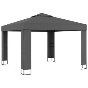 vidaXL Pavilion cu acoperiș dublu, antracit, 3 x 3 m