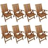 vidaXL Set mobilier de exterior, 9 piese, lemn masiv de acacia