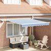 vidaXL Cortina Retractabilă Manual Albastru și Alb 350 x 250 cm