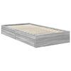vidaXL Pat cu storage cu sertar Gri Sonoma 90 x 190 cm Lemn compozit