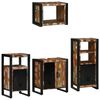 vidaXL Set de mobilier pentru baie 4 buc. Multicolor și negru