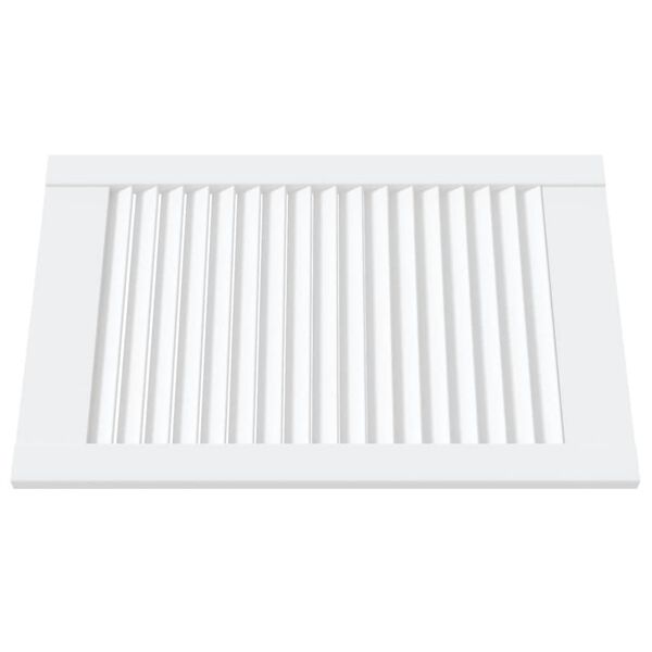 vidaXL Uși dulap design lambriu 2 buc. alb 61,5x39,4 cm lemn masiv pin