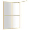 vidaXL Paravan de duș walk-in, auriu 140x195cm sticlă ESG transparentă