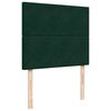 vidaXL Pat box spring cu saltea, verde &icirc;nchis, 120x190 cm, catifea