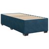 vidaXL Pat box spring cu saltea, albastru, 90x200 cm, catifea