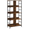 vidaXL Bibliotecă, stejar fumuriu, 78,5x33x153 cm, lemn prelucrat