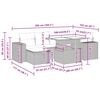 vidaXL Set canapele grădină cu perne 7 piese gri poliratan/lemn acacia