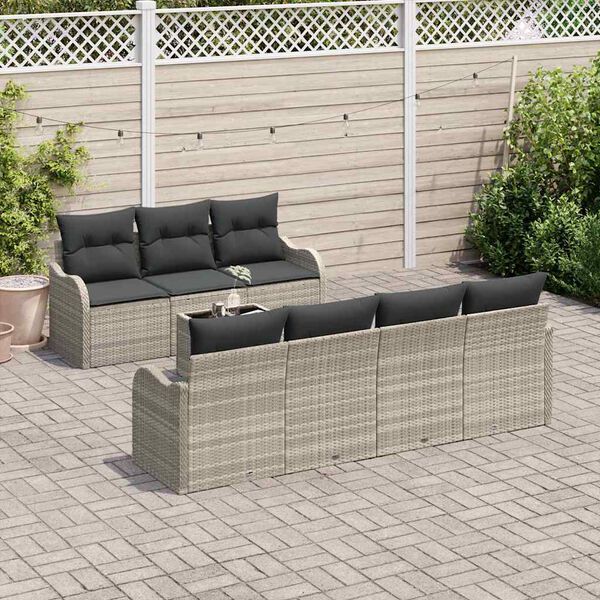 vidaXL Set de canapele pentru grădină Gri deschis 55 x 55 x 37 cm