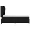 vidaXL Pat cu arcuri cu saltea cu headboard Negru 80 x 200 cm țesătură