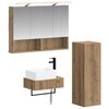 vidaXL Set dulap baie 4 buc. Stejar Artizanal Lemn prelucrat
