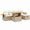vidaXL Set canapele de grădină cu perne, 6 piese, bej, poliratan