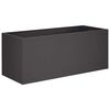 vidaXL Vază pentru Grădină Negru 100 x 40 x 40 cm Oțel laminat la rece