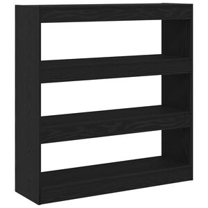 vidaXL Dulap pentru cărți Stejar Negru 100 x 30 x 103 cm Lemn compozit