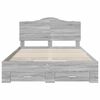 vidaXL Cadru de pat cu headboard Gri Sonoma 140 x 190 cm Lemn compozit