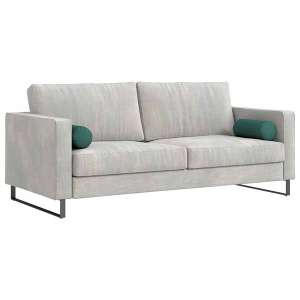 vidaXL Perne Bolster 2 pcs Verde &icirc;nchis &Oslash; 15 x 40 cm țesătură