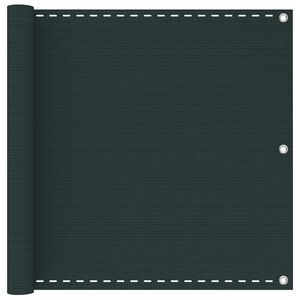 vidaXL Ecran de balcon Verde &icirc;nchis 75 x 700 cm HDPE și Aluminiu