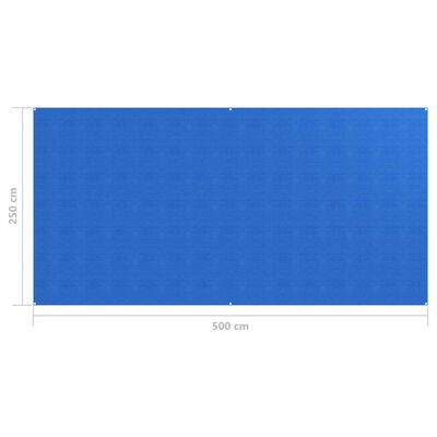 vidaXL Covor pentru cort, albastru, 250x500 cm