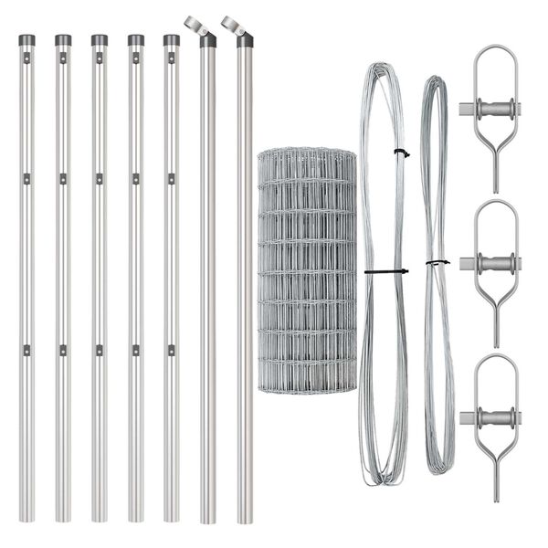 vidaXL Gard cu St&acirc;lp Argintiu 0,8 x 25 m Oțel și PVC