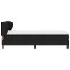 vidaXL Pat cu arcuri cu saltea cu headboard Negru 80 x 200 cm țesătură