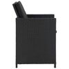 vidaXL Set mobilier de exterior cu perne, 13 piese, negru, poliratan